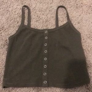 army green buttoned tank